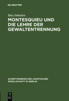 Montesquieu Und Die Lehre Der Gewaltentrennung 311001100X Book Cover