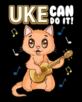 Uke Can Do It!: Cute & Funny Uke Can Do It! Ukulele Cat Pun Adorable Kitty 2020-2021 Weekly Planner & Gratitude Journal (110 Pages, 8" x 10") Blank ... Moments of Thankfulness & To Do Lists 1672612594 Book Cover