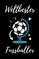 WELTBESTER FUSSBALLSPIELER: A4 Notizbuch KARIERT Geschenkidee für Fussball Spieler | schönes Geschenk für Sportler Fussballer | Geburtstag | Trainingsbuch | Fussballtrainer (German Edition) 1713208245 Book Cover