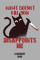 Kalender 2020 What doesn't kill you disappoints me: Terminkalender gelangweilte schwarze Katze mit schwarzem Humor als lustiges Geschenk f�r Katzenbesitzer und Katzenliebhaber Jahreskalender 2020 A5 1 1675918635 Book Cover