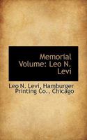 Memorial Volume: Leo N. Levi 1163948284 Book Cover