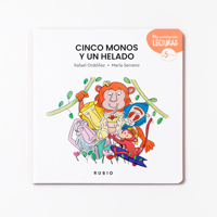Cinco monos y un helado / Five Monkeys and the Ice Cream Mix-Up (Mis Primeras Lecturas RUBIO) (Spanish Edition) 8418964952 Book Cover