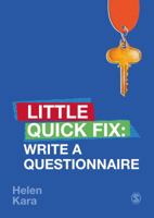 Write a Questionnaire: Little Quick Fix 1526467755 Book Cover