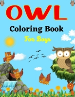 OWL Coloring Book For Boys: Owl Designs to Color Pages for kids B09K21SQ8F Book Cover