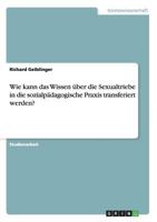 Wie kann das Wissen über die Sexualtriebe in die sozialpädagogische Praxis transferiert werden? 3668148570 Book Cover