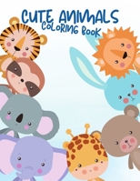 Cute Animals Coloring Book: Animals Coloring Books for Kids ages 4-8, Cute Patterns with Playful Animals, Big Fun For Kids, Cute Animal Coloring Book for Girls and Boys, 9284908825 Book Cover