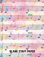 Blank Staff Paper: 12 Stave Staff Paper - (8.5"x11") Large Print - Blank Staff Paper - Blank Sheet Music Book - 108 Pages Vol.7: Blank Sh 1978102097 Book Cover