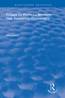 Philippe de Remi's La Manekine: Text, Transaltion, Commentary 0367198592 Book Cover