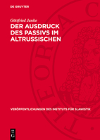 Der Ausdruck Des Passivs Im Altrussischen 3112749308 Book Cover
