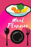 Meal Planner: Meal Planner notebook for family, kids, nutrition, health monitoring, blank form journal for write your favorite food in each day, special dishes , manu, 100 pages, size 6X9 inches, pink 1710225238 Book Cover