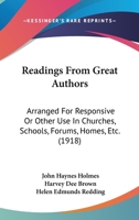 Readings From Great Authors 1164841734 Book Cover