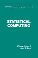 Statistical Computing 0824768981 Book Cover