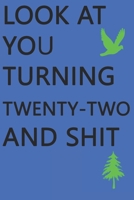 Look at You Turning Twenty-Two and Shit Notebook Birthday Gift : Lined Notebook/ Journal Gifts,120 Pages, 6?9, Soft Cover, Matte Finish 1676012540 Book Cover