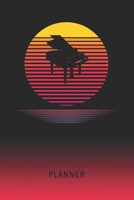 Planner: Garden Flowers 2 Year Weekly Planning Organizer 2020 - 2021 Retro Vintage Vaporwave Sunset Cover January 20 - December 21 Writing Notebook Productive Datebook Calendar Schedule Plan Days, Set 1702348156 Book Cover