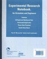 Experimental Research Notebook for Scientists and Engineers 0763701637 Book Cover