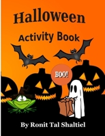 Halloween activity book: Coloring, counting, mazes and hidden words game-for kids. 1724027751 Book Cover