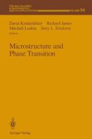 Microstructure and Phase Transition (The IMA Volumes in Mathematics & Its Applications) 1461383625 Book Cover