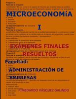Microeconomia I-Ex�menes Finales Resueltos: Facultad: Administraci�n de Empresas 1090353618 Book Cover