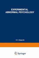 Experimental Abnormal Psychology 1468474235 Book Cover