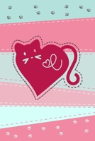 C: Heart Cat Monogram Blank Journal. A perfect romantic notebook for cat lovers. 1704091780 Book Cover