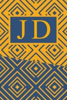 J D: Art Deco Initials J D Monogram Notebook, J D Monogrammed Journal Gift 1678407380 Book Cover