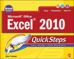 Microsoft Office Excel 2010 Quicksteps 0071634894 Book Cover