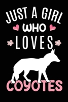 Just A Girl Who Loves Coyotes: Coyote Animal Lover Gift Diary Blank Date & Blank Lined Notebook Journal 6x9 Inch 120 Pages White Paper 1673559433 Book Cover