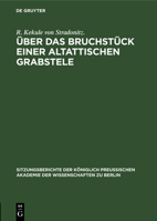Über das Bruchstück einer altattischen Grabstele 3112505077 Book Cover