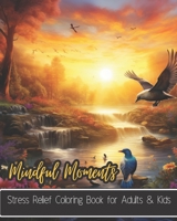 Mindful Moments: Stress Relief Coloring Book for Adults & Kids B0CGKZ35RF Book Cover