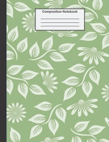 Composition Notebook: College Ruled - 8.5 x 11 Inches - 100 Pages - Green Tone Design 1694415538 Book Cover