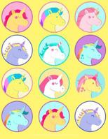 Unicorn Sticker Album For Girls: 100 Plus Pages For PERMANENT Sticker Collection, Activity Book For Girls, Yellow - 8.5 by 11 1975947843 Book Cover