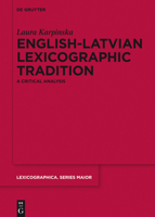 English-Latvian Lexicographic Tradition 3110369877 Book Cover