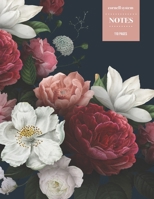 Cornell System Notes 110 Pages: Vintage Floral Notebook for Professionals and Students, Teachers and Writers - Pretty Pink Roses and Peonies Blossoms 1087476895 Book Cover