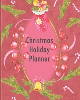 Christmas Holiday Planner: Colored Blank Christmas Organizer To Keep Track With Xmas Watercolor Motifs And Dark Red Cover 1704298296 Book Cover