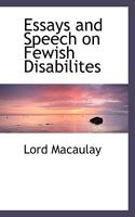 Essays and Speech on Jewish Disabilites 1341907589 Book Cover