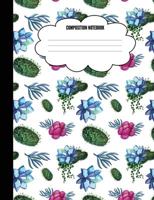 Composition Notebook: 7.44" x 9.69" 150 page College Ruled Succulents 1686195176 Book Cover