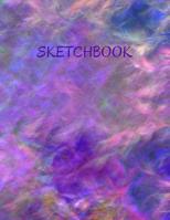 Sketch Book: 150 Page Drawing Pad for Kids with Purple Abstract Design, 8.5 x 11 Lightweight Sketchbook for Children, Perfect for Drawing, Sketching, Coloring, and Journaling 1075809819 Book Cover
