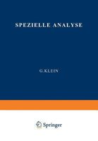 Spezielle Analyse 3709152690 Book Cover