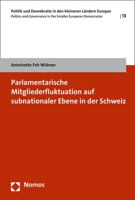 Parlamentarische Mitgliederfluktuation Auf Subnationaler Ebene in Der Schweiz 3848721651 Book Cover