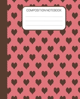 Composition Notebook: Heart Notebook, Wide Ruled School Notebook, Homes School Notebook, Gift for Kids, Students, Teens, 7.5 x 9.25 Inches 1678538701 Book Cover