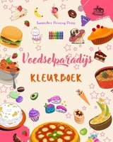 Voedselparadijs Kleurboek Leuke ontwerpen van een fantastische planeet met magisch voedsel: Heerlijke afbeeldingen van voedsel om de creativiteit te stimuleren B0C549336Q Book Cover