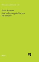 Geschichte Der Griechischen Philosophie 3787306943 Book Cover