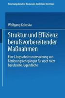 Struktur Und Effizienz Berufsvorbereitender Massnahmen 3531030442 Book Cover
