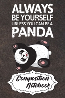 Composition Notebook: 110 Blank Lined Papers - 6x9 Personalized Customized Panda Composition Notebook Journal Gift For Panda Lovers 1676217592 Book Cover