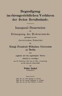 Begnadigung Im Ehrengerichtlichen Verfahren Der Freien Berufsstande: Inaugural-Dissertation 3662392380 Book Cover