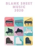 Blank Sheet Music 2020: Musicians Composition Book Instrument Manuscript Staff Paper Piano Guitar Standard 13 Stave Large Notebook / Journal Gift For Beginner Intermediate Level Or Advanced 110 Pages  1660247179 Book Cover