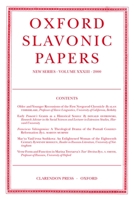 Oxford Slavonic Papers 2000, Vol. 33 019816016X Book Cover