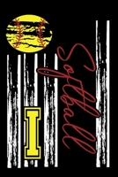 Softball: Journal For Girl Monogram Letter I Notebook 1671304152 Book Cover