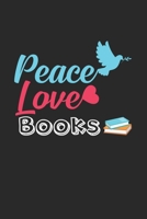 Peace love books: 6x9 Book restoration - grid - squared paper - notebook - notes 1088860850 Book Cover