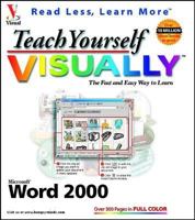 Teach Yourself Microsoft Word 2000 VISUALLY 0764560557 Book Cover